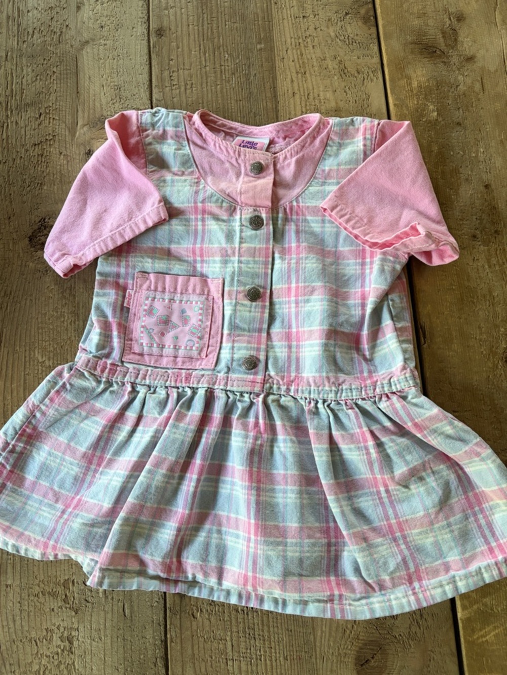 Vintage Little Levi's Pink Plaid Dress